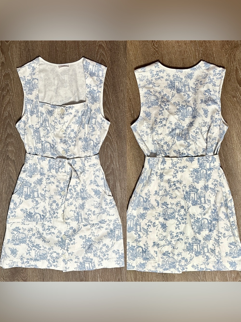 Storia White and Blue Denim Toile Cotton
Dress Size Large (Medium) EUC - Picture 5 of 14